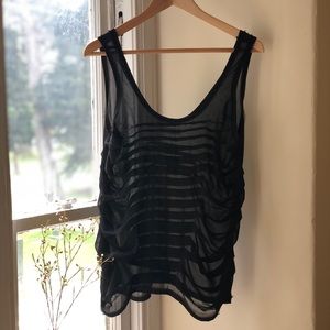Silence + Noise Black Skeletal Camisole Top